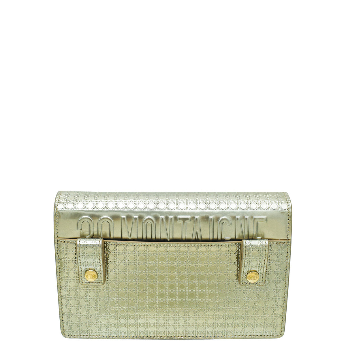 Christian Dior Champagne 30 Montaigne Micro Cannage 2 In 1 Pouch Rovelle Bags