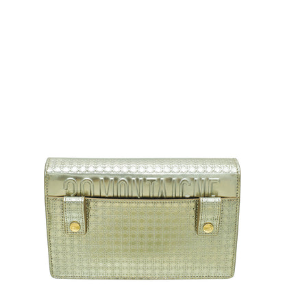 Christian Dior Champagne 30 Montaigne Micro Cannage 2 In 1 Pouch Rovelle Bags
