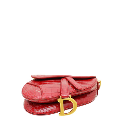Christian Dior Dark Red Saddle Mini Bag Rovelle Bags