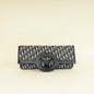 Christian Dior Navy Blue Oblique Fold Over Clutch Rovelle Bags