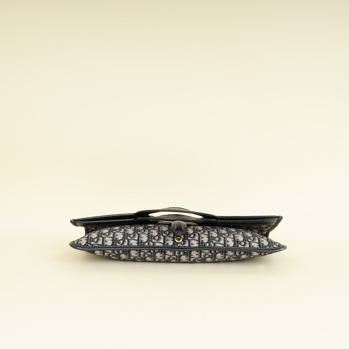 Christian Dior Navy Blue Oblique Fold Over Clutch Rovelle Bags