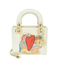 Christian Dior Off White Multicolor Ltd Ed Amour Print Chain Mini Lady Dior Bag Rovelle Bags