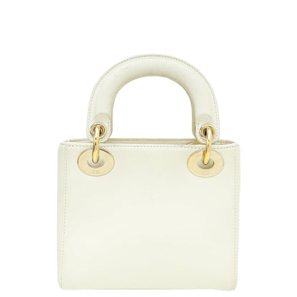Christian Dior Off White Multicolor Ltd Ed Amour Print Chain Mini Lady Dior Bag Rovelle Bags