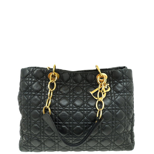 Christian Dior Black Lady Dior Soft Tote Large Bag Rovelle Bags