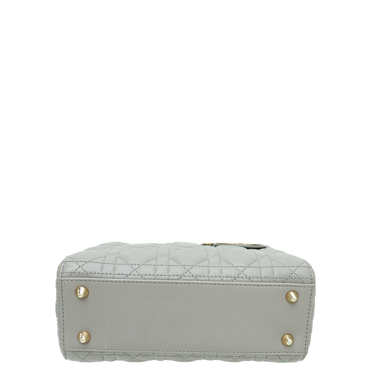 Dior Lady Dior Leather Handbag Grey Rovelle Bags