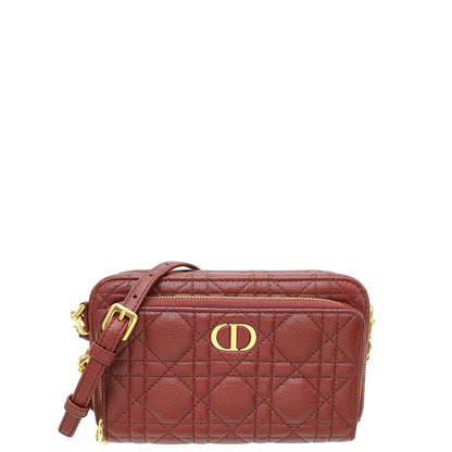 Dior Caro Burgundy Shoulder Bag Rovelle Bags