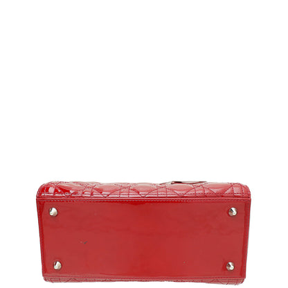 Christian Dior Red Lady Dior Medium Bag Rovelle Bags