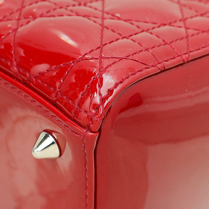 Christian Dior Red Lady Dior Medium Bag Rovelle Bags