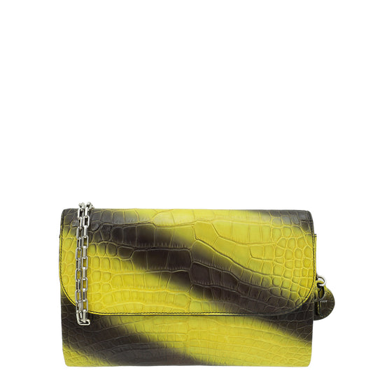 Christian Dior Bicolor Crocodile Flap Chain Clutch Rovelle Bags