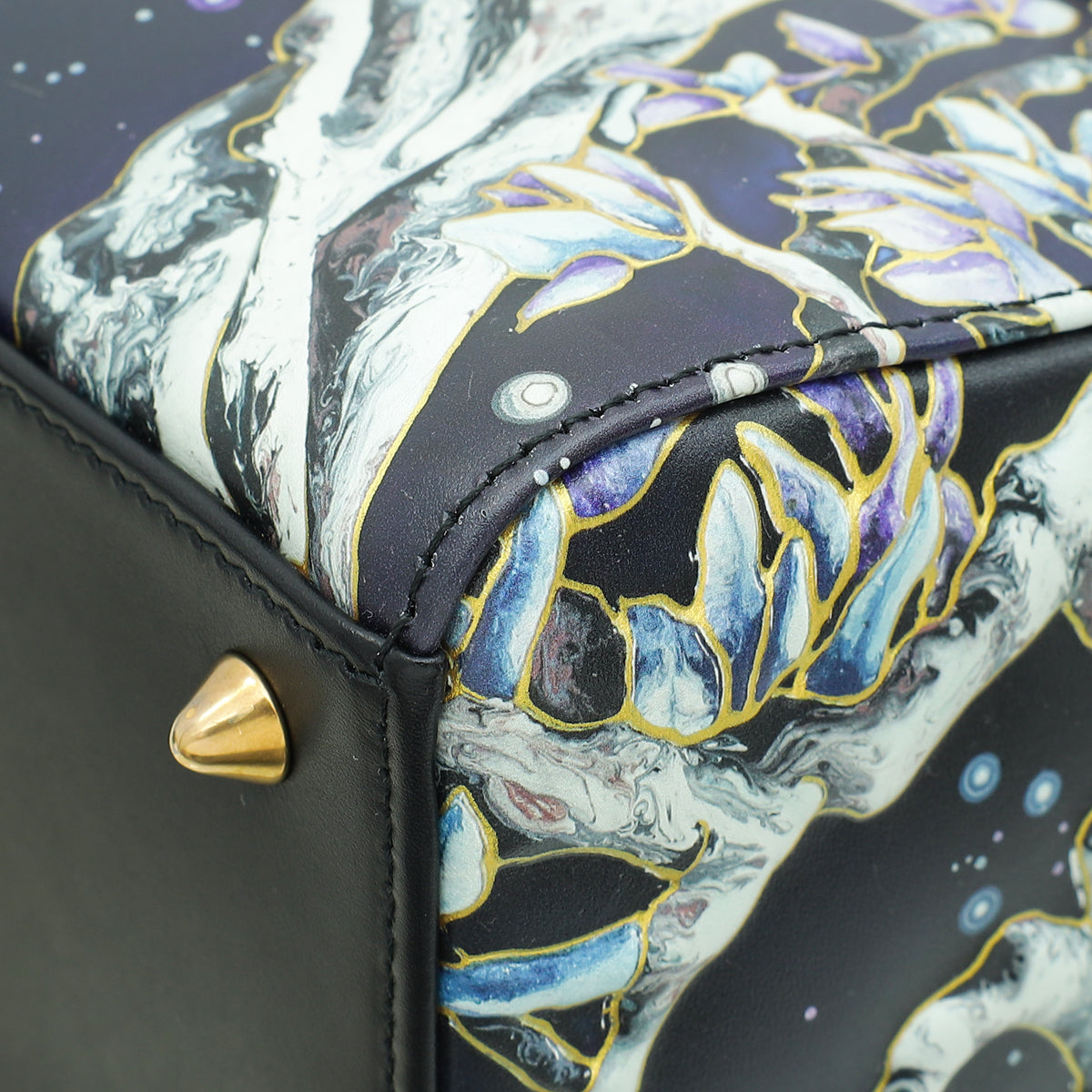 Christian Dior Dark Blue L E Lady Dior Raqib Shaw Medium Bag Rovelle Bags