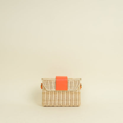 Christian Dior Neon Orange 30 Montaigne Wicker Box Bag Rovelle Bags