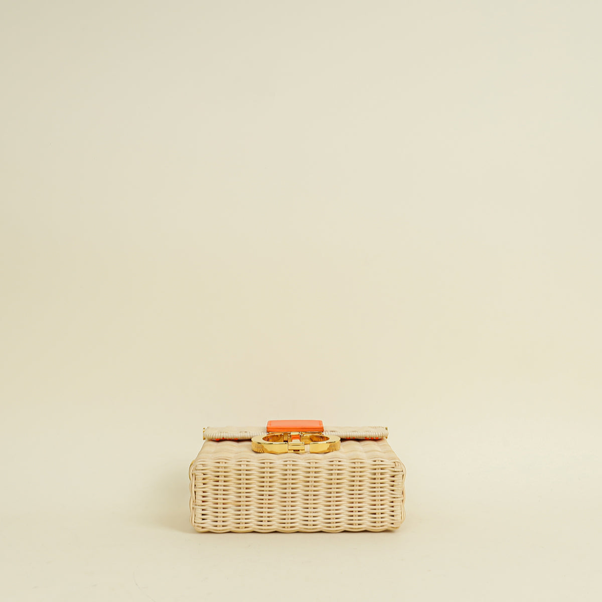 Christian Dior Neon Orange 30 Montaigne Wicker Box Bag Rovelle Bags