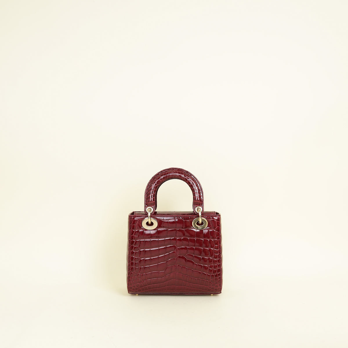 Christian Dior Burgundy Lady Dior Alligator Small Bag Rovelle Bags