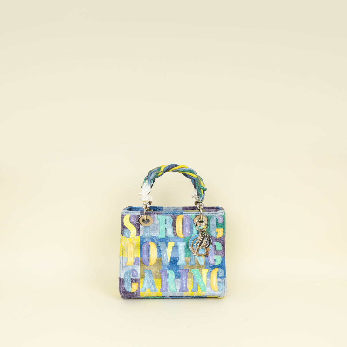 Christian Dior Multicolor X Ghada Amer Lady Dior Medium Bag Rovelle Bags