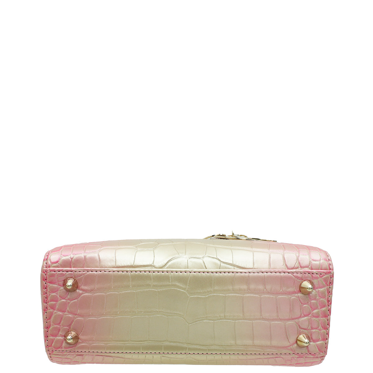 Christian Dior Metallic Bicolor Alligator Lady Dior Small Bag Rovelle Bags