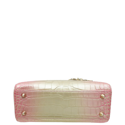 Christian Dior Metallic Bicolor Alligator Lady Dior Small Bag Rovelle Bags