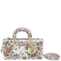 Christian Dior White Multicolor D-Joy Butterfly Printed And Embroidered Medium Bag Rovelle Bags