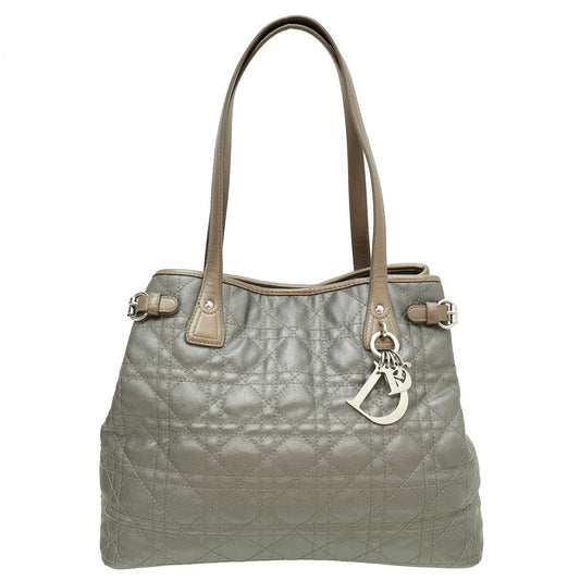 Christian Dior Metallic Gray Panarea Tote Small Bag Rovelle Bags