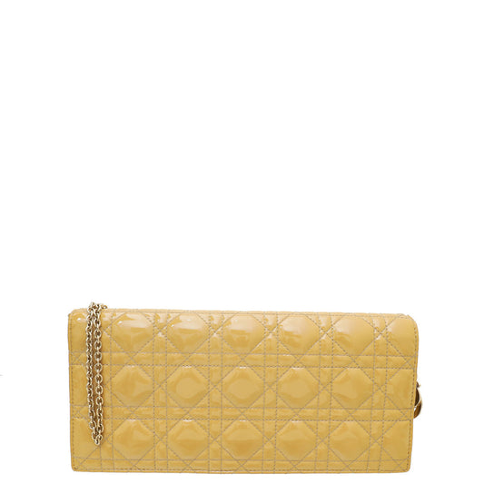 Christian Dior Beige Lady Dior Convertible Chain Clutch Bag Rovelle Bags