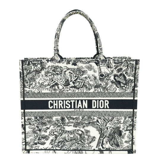 Christian Dior Toile De Jouy Embroidery Book Tote Large Bag Rovelle Bags
