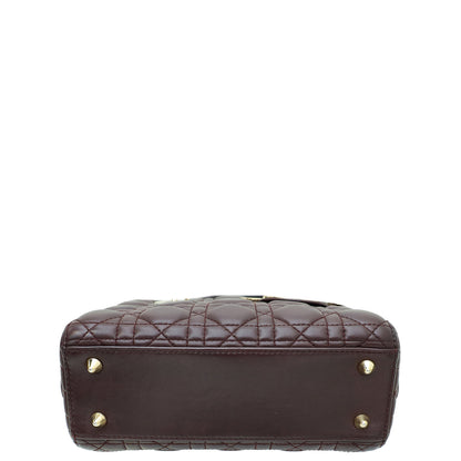 Christian Dior Burgundy My Abcdior Lady Dior Small Bag Rovelle Bags