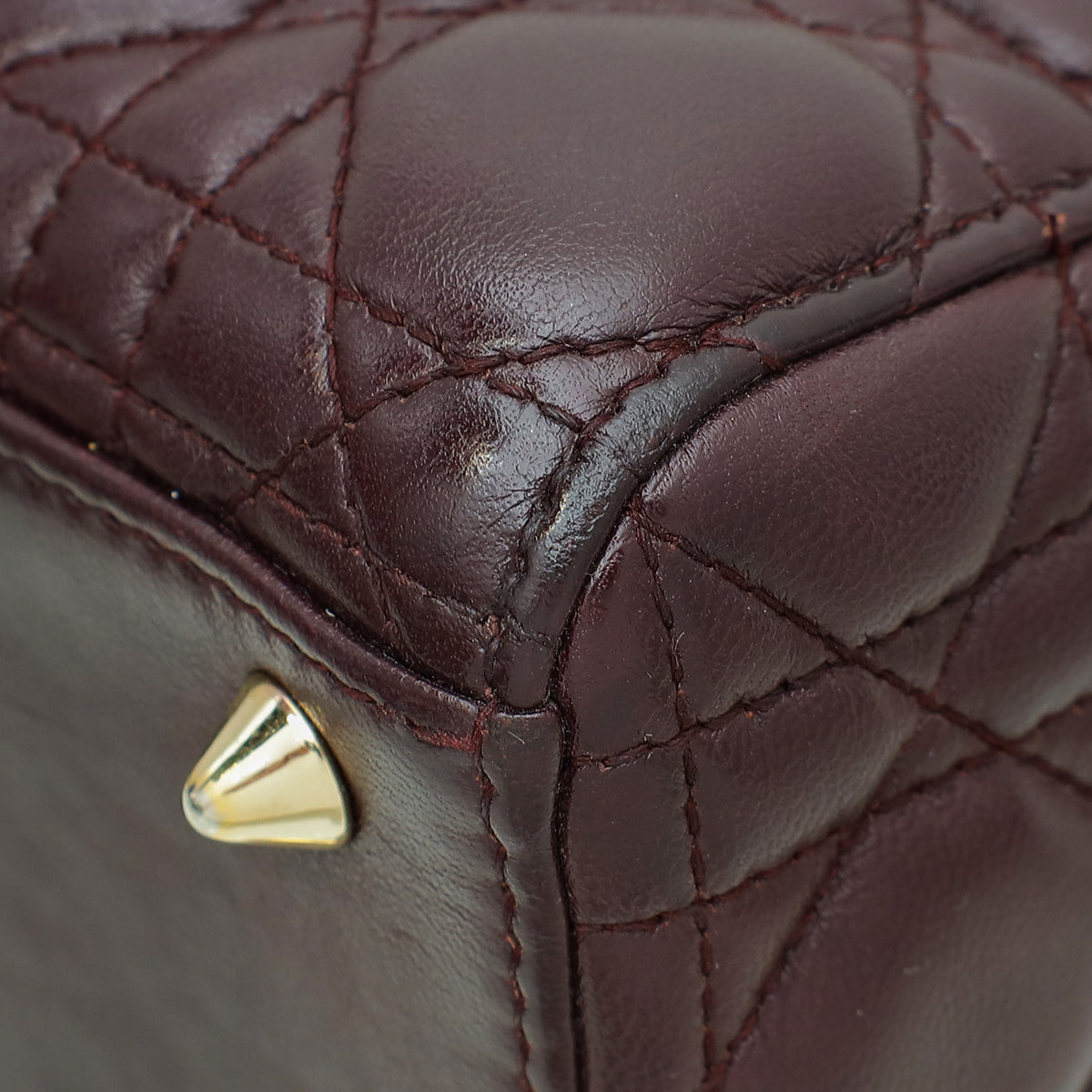 Christian Dior Burgundy My Abcdior Lady Dior Small Bag Rovelle Bags