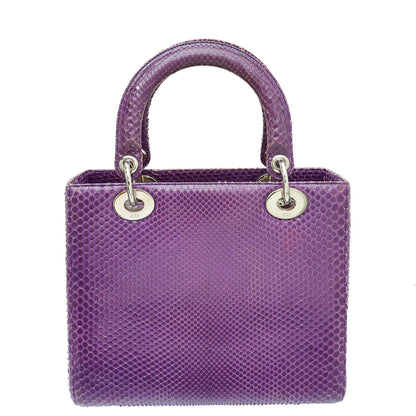Christian Dior Violet Python Lady Dior Medium Bag Rovelle Bags