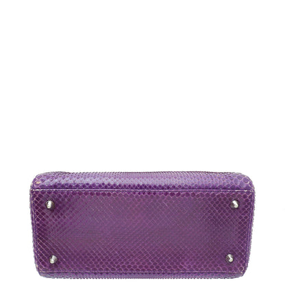 Christian Dior Violet Python Lady Dior Medium Bag Rovelle Bags