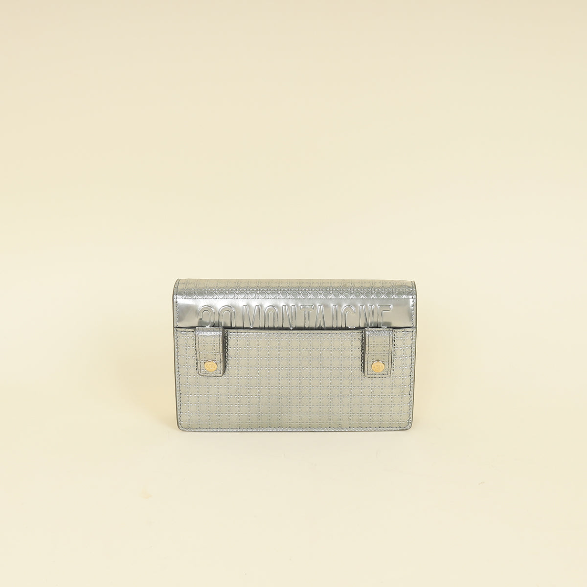 Christian Dior Silver 30 Montaigne Microcannge 2 Way Chain Pouch Rovelle Bags