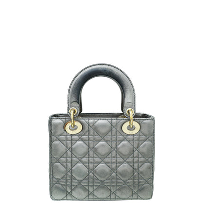Christian Dior Metallic Gray My Abcdior Lady Dior Small Bag Rovelle Bags