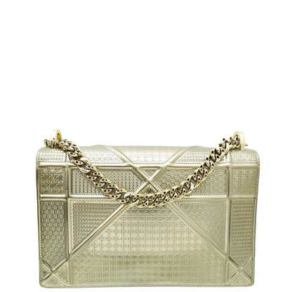 Christian Dior Champaigne Diorama Micro Cannage Medium Flap Bag Rovelle Bags