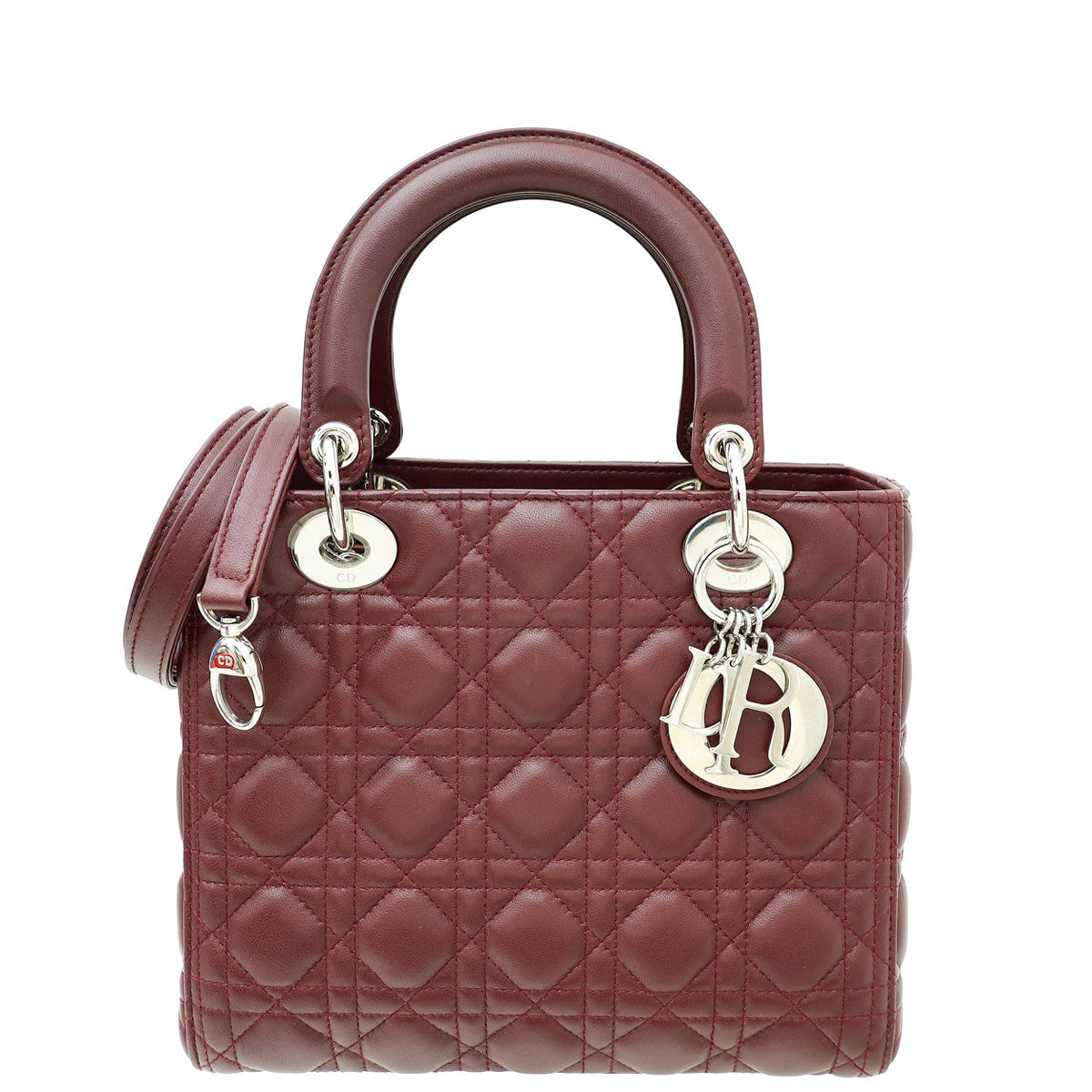 Dior Lady Dior Burgundy Handbag Burgundy Rovelle Bags
