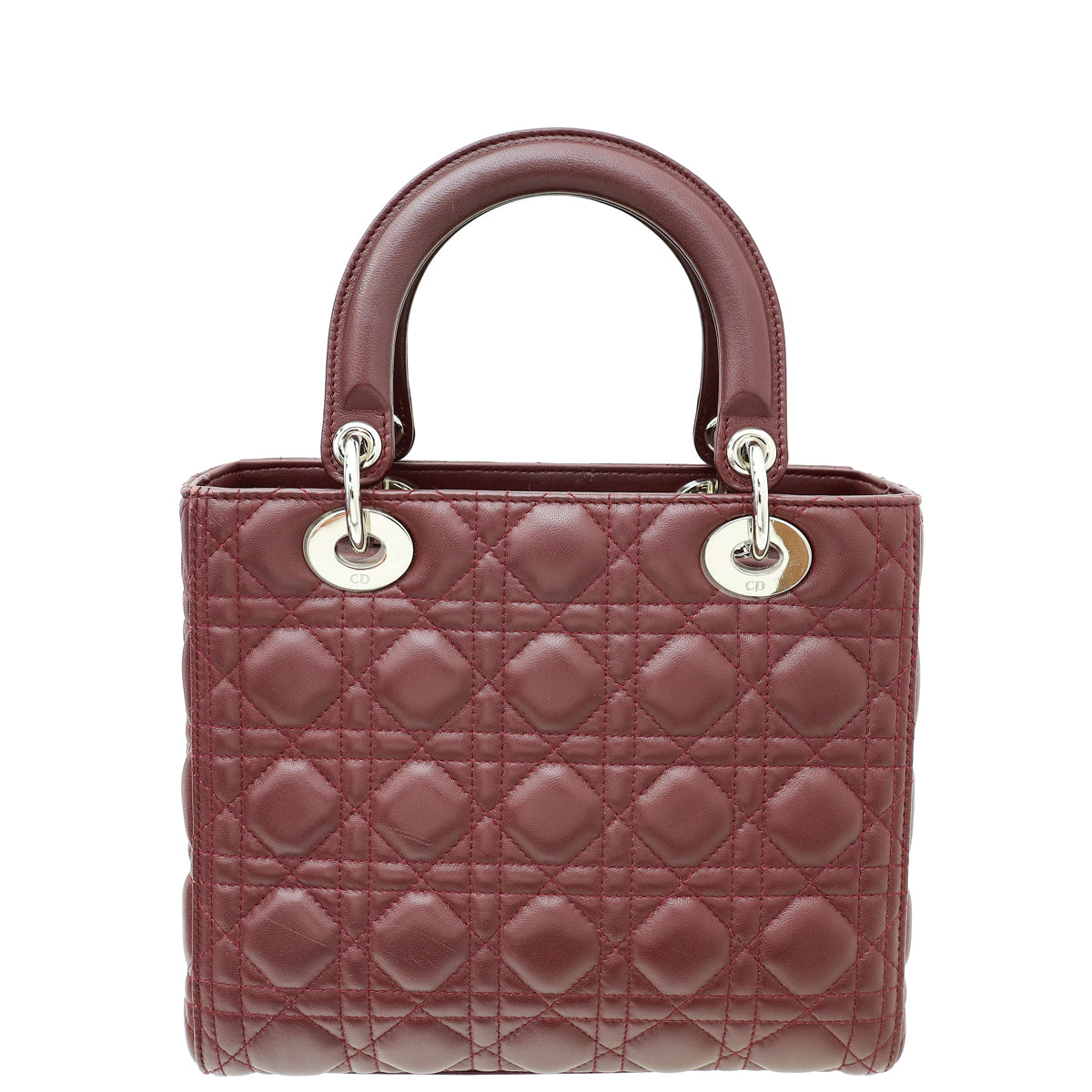 Dior Lady Dior Burgundy Handbag Burgundy Rovelle Bags