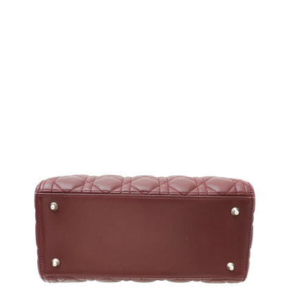 Dior Lady Dior Burgundy Handbag Burgundy Rovelle Bags