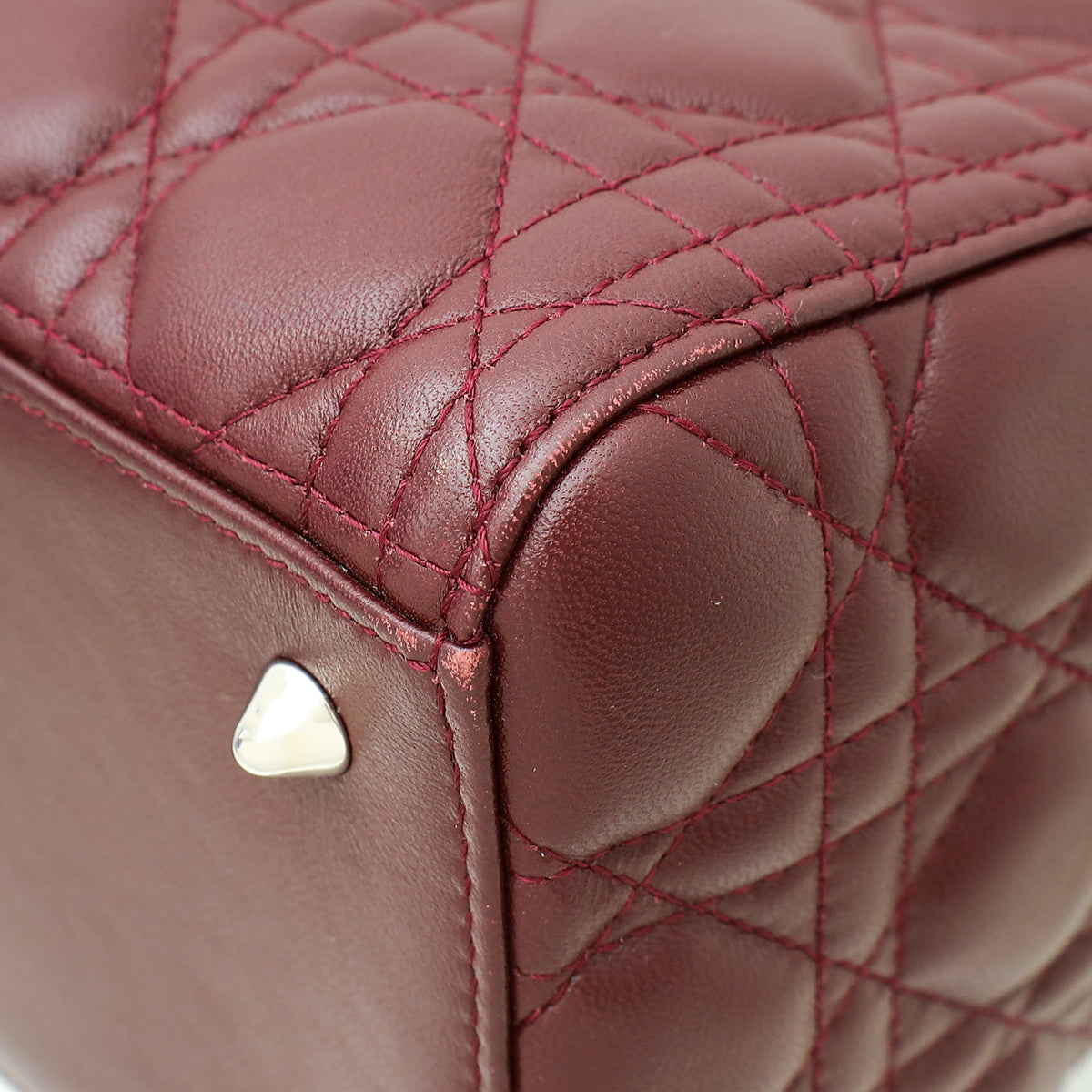 Dior Lady Dior Burgundy Handbag Burgundy Rovelle Bags