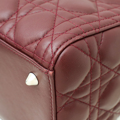 Dior Lady Dior Burgundy Handbag Burgundy Rovelle Bags