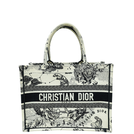 Christian Dior Bicolor Book Tote Zodiac Medium Bag Rovelle Bags