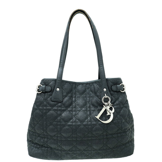 Christian Dior Black Panarea Tote Cannage Medium Bag Rovelle Bags