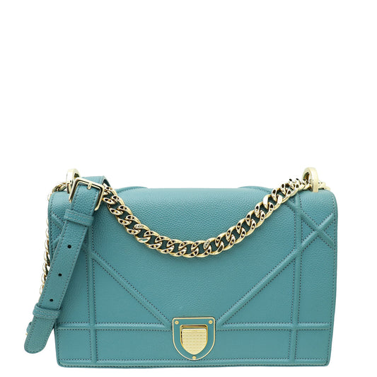 Christian Dior Blue Grey Diorama Medium Bag Rovelle Bags