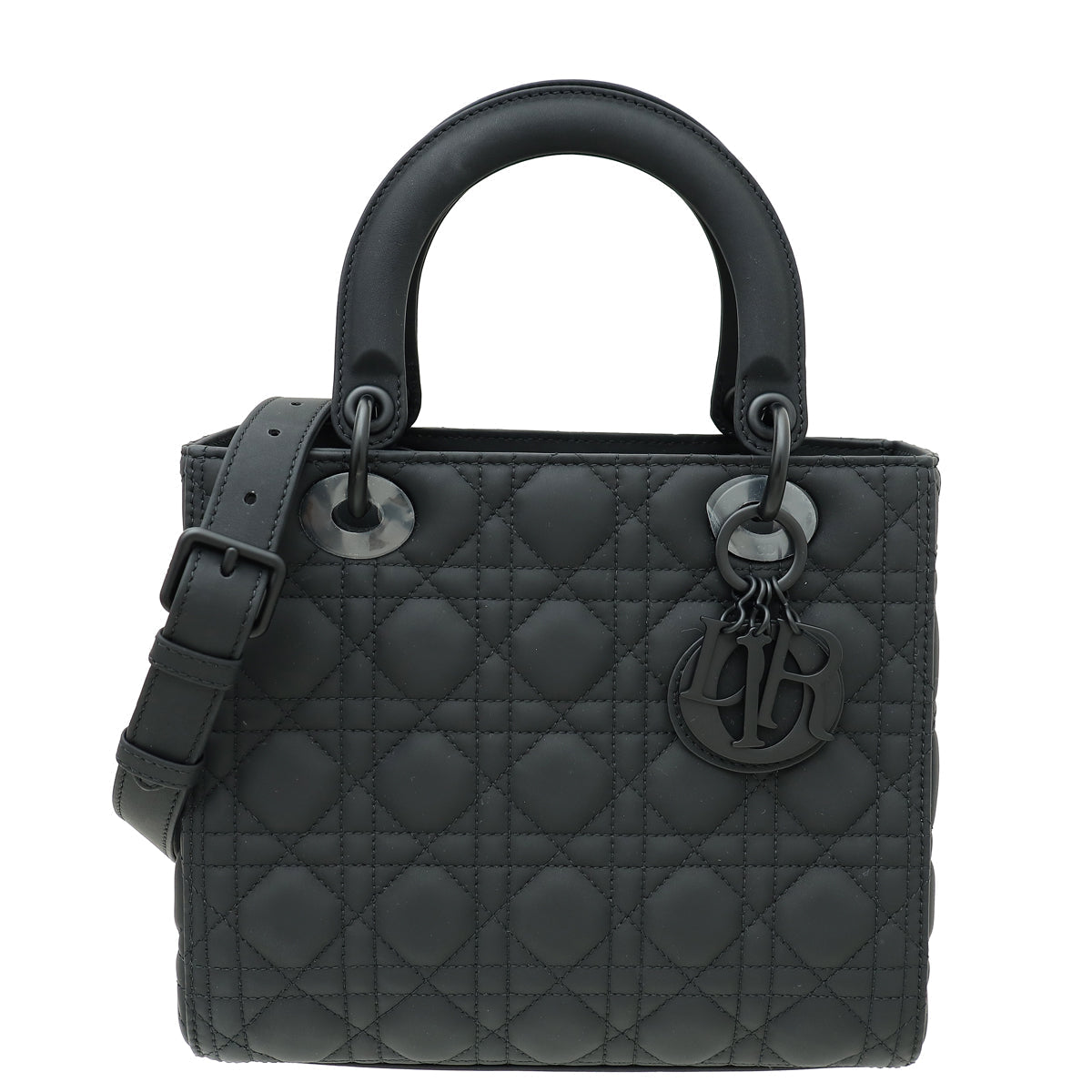 Christian Dior So Black Matte Lady Dior Medium Bag Rovelle Bags