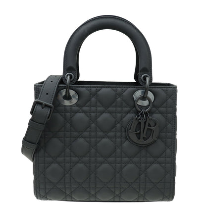 Christian Dior So Black Matte Lady Dior Medium Bag Rovelle Bags