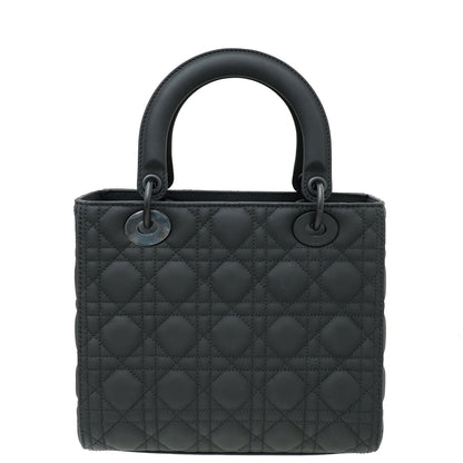 Christian Dior So Black Matte Lady Dior Medium Bag Rovelle Bags