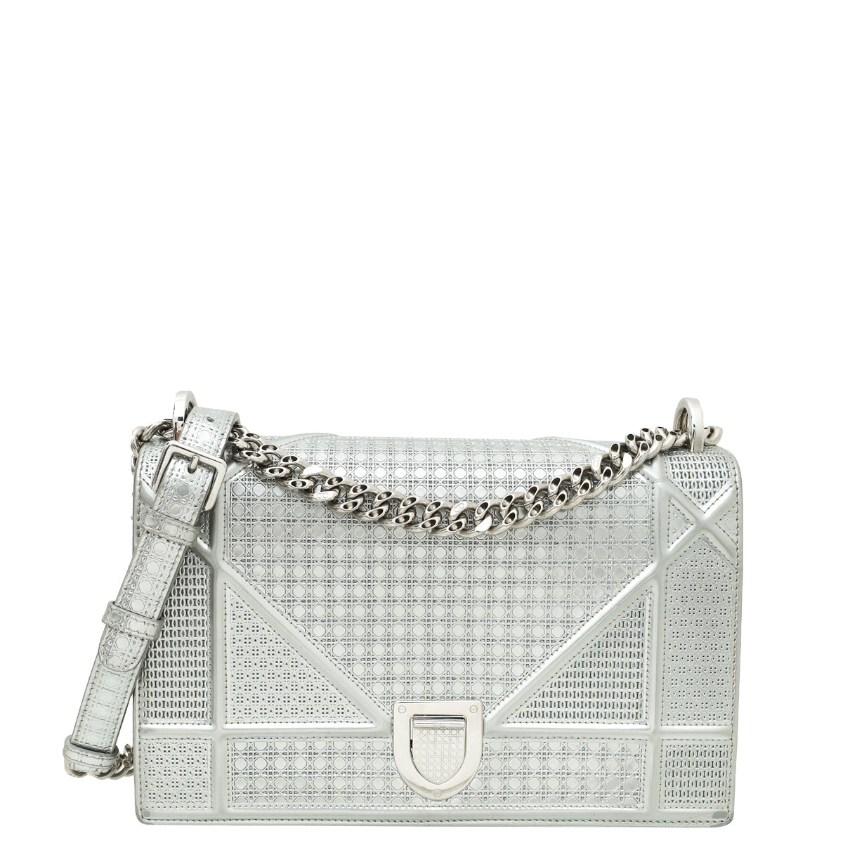 Dior Diorama Cannage Silver Shoulder Bag Rovelle Bags