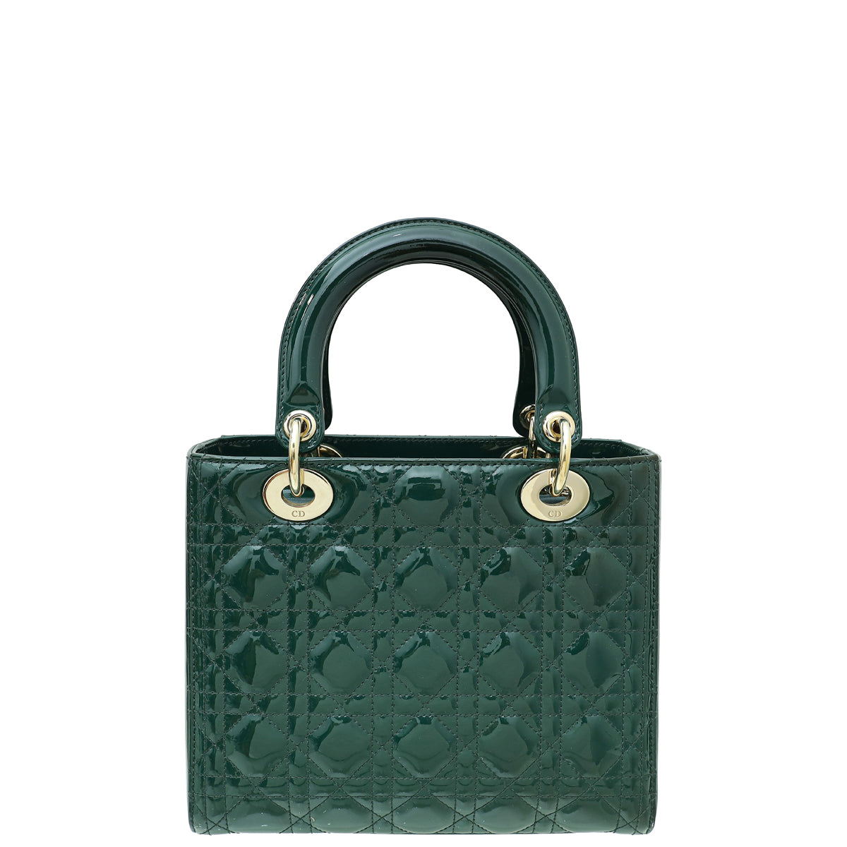 Christian Dior Forest Green Lady Dior Medium Bag Rovelle Bags