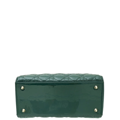 Christian Dior Forest Green Lady Dior Medium Bag Rovelle Bags