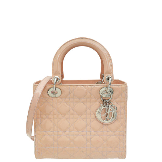 Christian Dior Cream Cannage Lady Dior Medium Bag Rovelle Bags