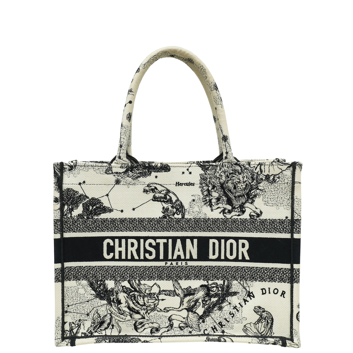 Christian Dior Bicolor Zodiac Embroidered Book Tote Medium Bag Rovelle Bags