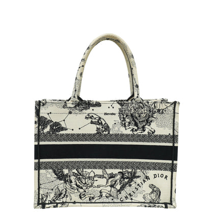 Christian Dior Bicolor Zodiac Embroidered Book Tote Medium Bag Rovelle Bags