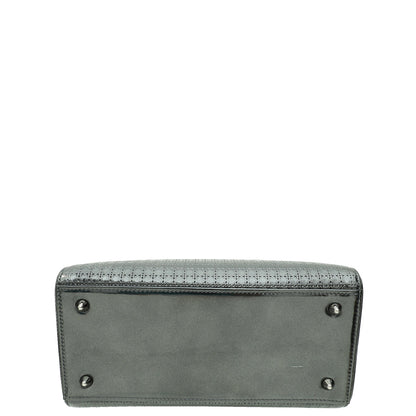 Christian Dior Asphalt Lady Dior Microcannage Medium Bag Rovelle Bags