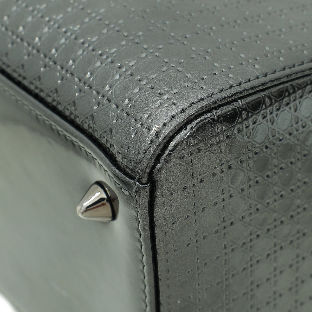 Christian Dior Asphalt Lady Dior Microcannage Medium Bag Rovelle Bags